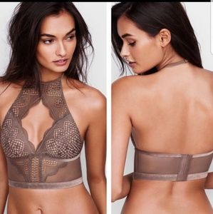 VICTORIA SECRET HALTER  LACE BRALETTE